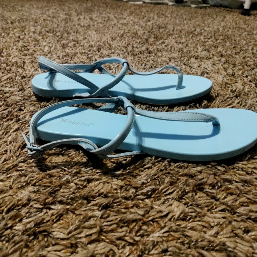 Xappeal light blue sandals size 10 women